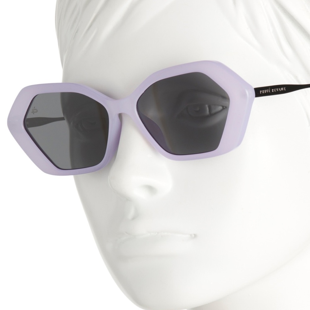 Prive Revaux Purple Lavender Geometric Avant Garde Sunglasses 55mm Sunnies